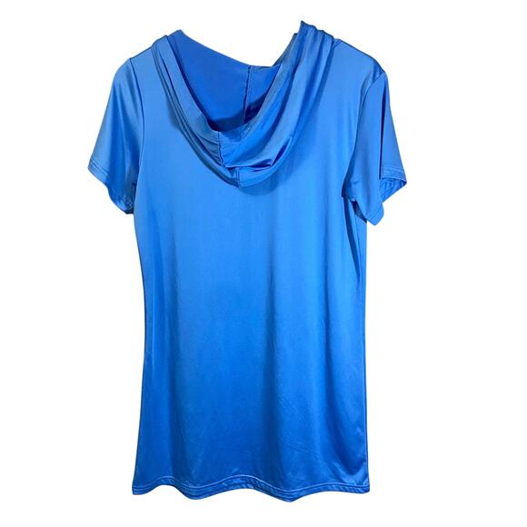 Spyder Short Sleeve Hooded Lightweight Light Blue Short Athleisure Dress Sz XL - Picture 8 of 8